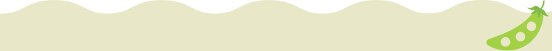 Wave background graphic with a pea pod icon